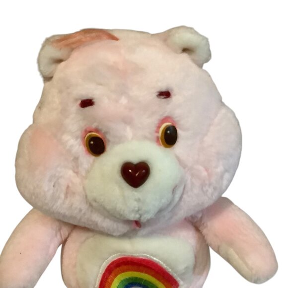 Care Bears Kenner Vintage 1983 Cheer Rainbow Bear Plush Toy 13" Pink Stuffed Ani - Picture 2 of 7